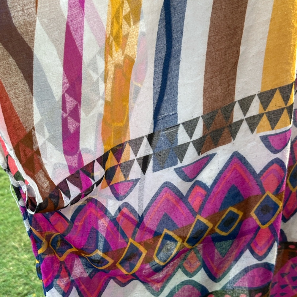 Anthropologie Subtle Luxury - Stripe Bohemian Kimono Pre-Owned Condition - Picture 8 of 12